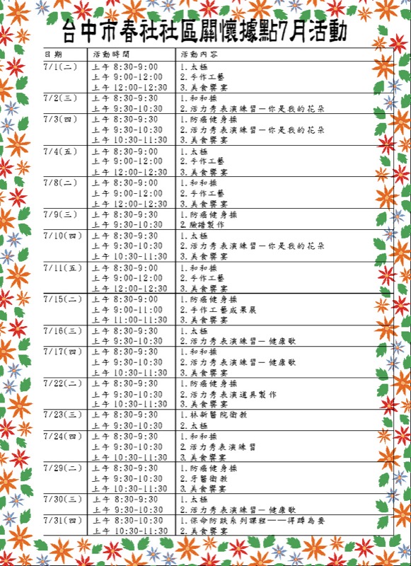 據點7月